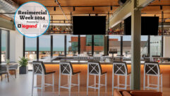 Resimercial Week Case Study: Hotel Verdant bar area with logo